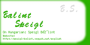 balint speigl business card